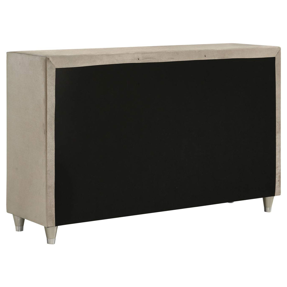 223523 Antonella 7-drawer Upholstered Dresser Ivory and Camel