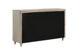 223523 Antonella 7-drawer Upholstered Dresser Ivory and Camel