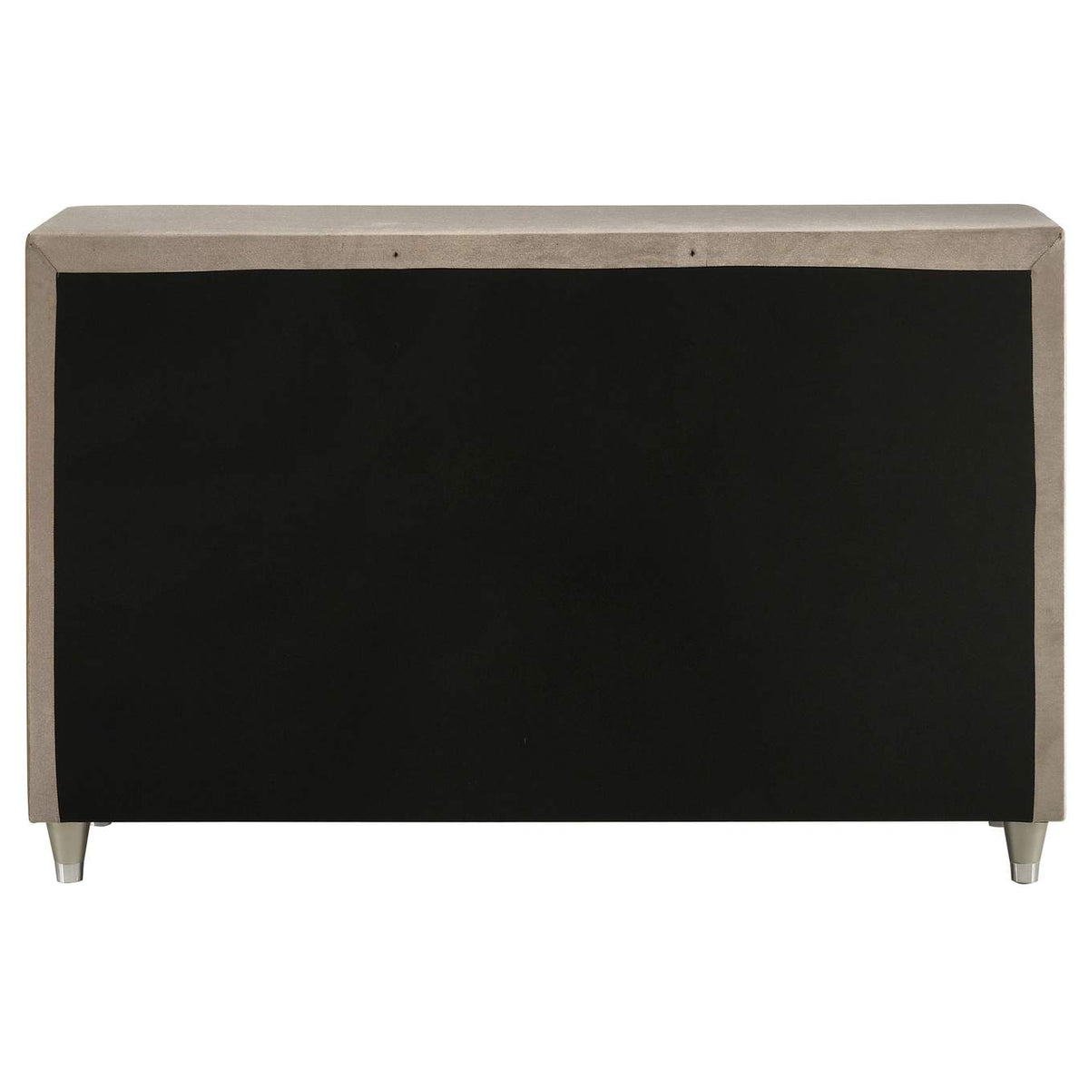 223523 Antonella 7-drawer Upholstered Dresser Ivory and Camel