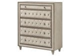 223525 Antonella 5-drawer Bedroom Chest Ivory and Camel