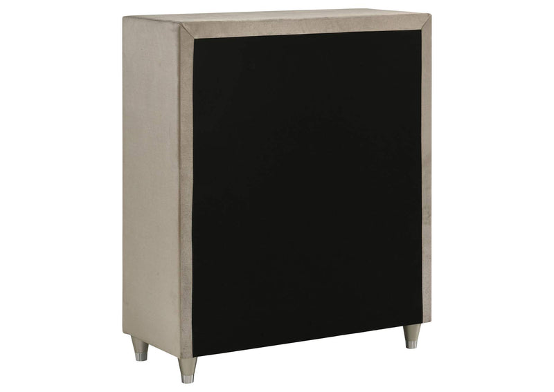 223525 Antonella 5-drawer Bedroom Chest Ivory and Camel