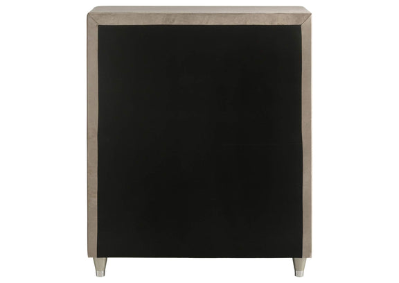 223525 Antonella 5-drawer Bedroom Chest Ivory and Camel
