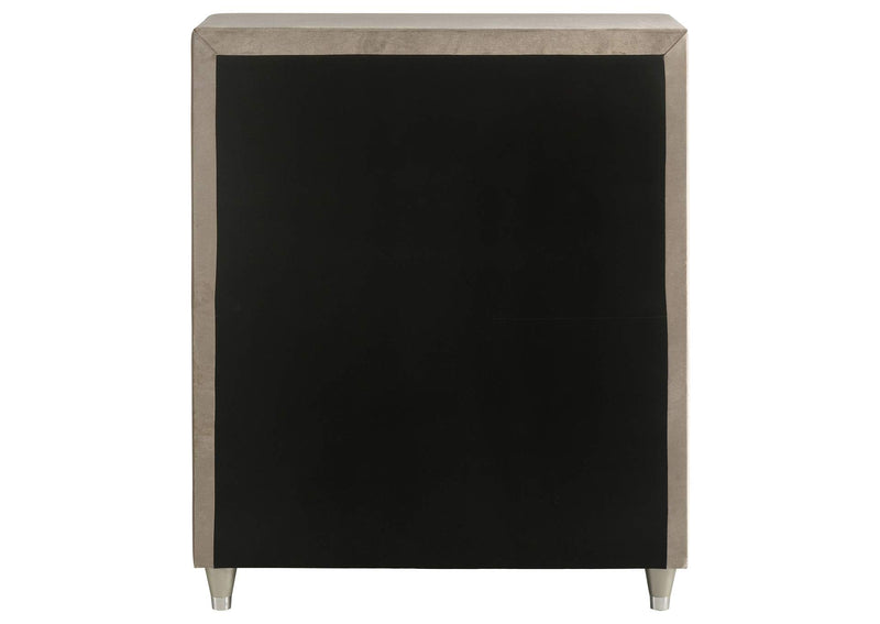 223525 Antonella 5-drawer Bedroom Chest Ivory and Camel