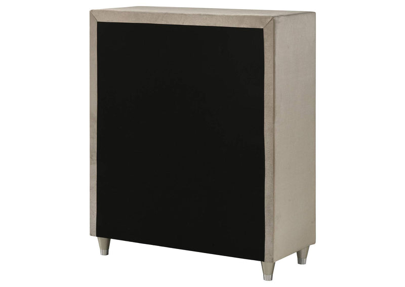 223525 Antonella 5-drawer Bedroom Chest Ivory and Camel