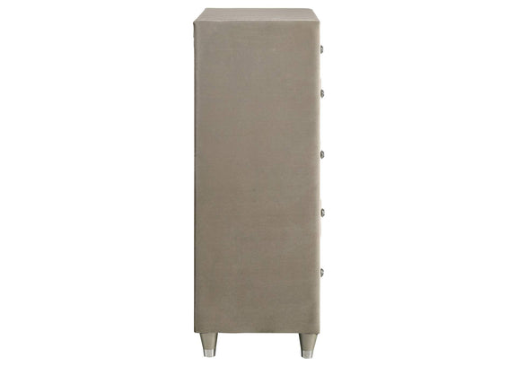 223525 Antonella 5-drawer Bedroom Chest Ivory and Camel