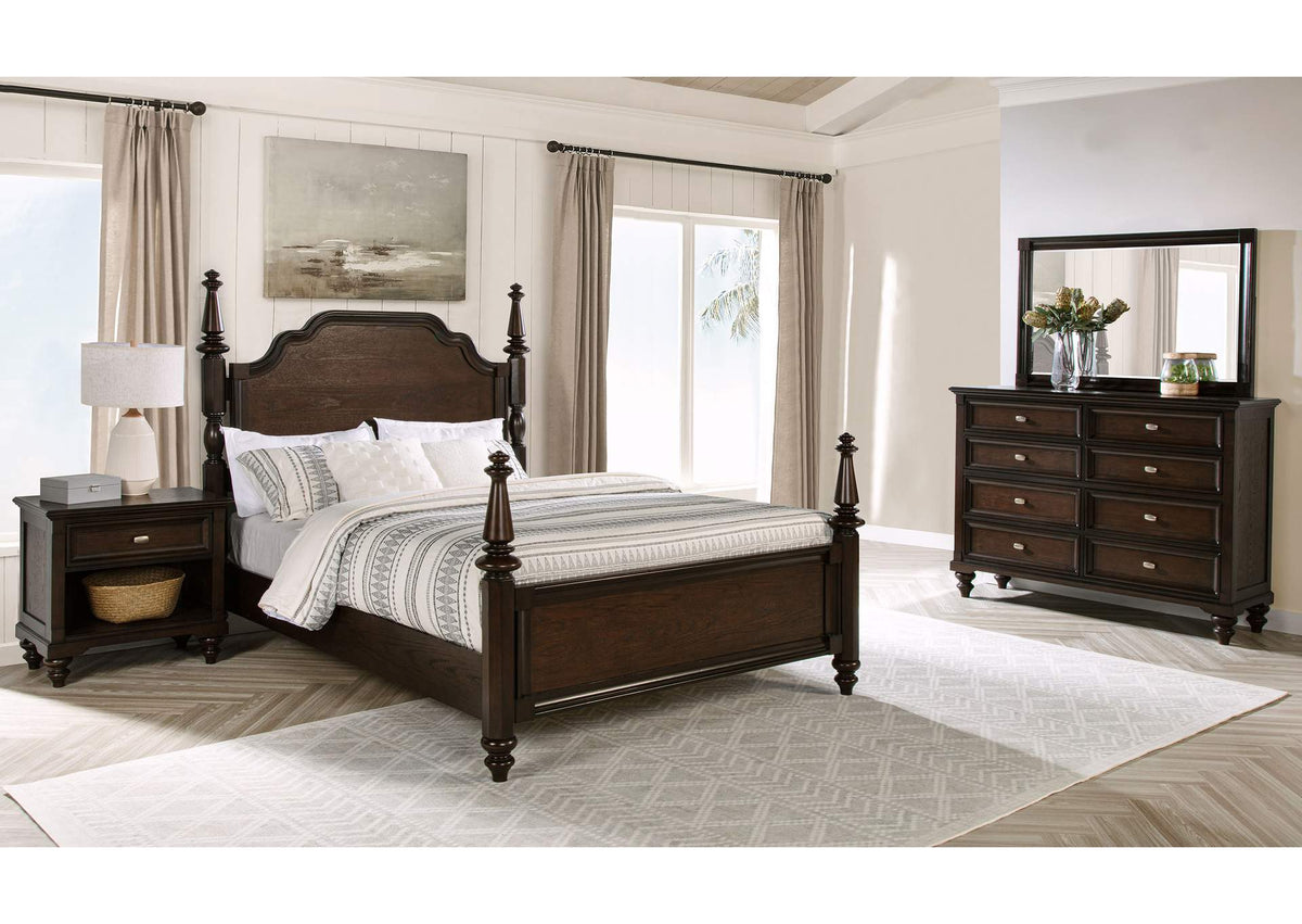 223631KE-S4 Andover 4-piece Eastern King Bedroom Set Dark Oak
