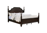 223631KE Andover 63-inch Four Poster Eastern King Bed Dark Oak