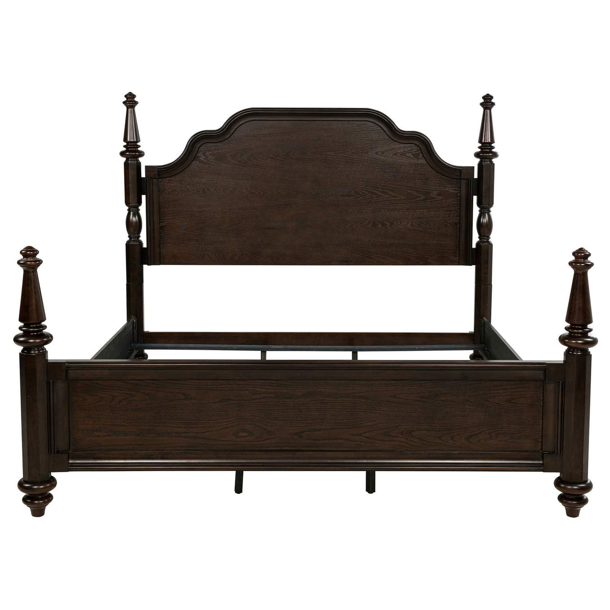 223631KE Andover 63-inch Four Poster Eastern King Bed Dark Oak