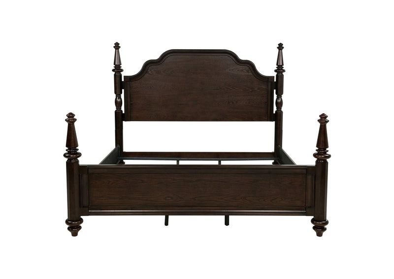 223631KE Andover 63-inch Four Poster Eastern King Bed Dark Oak
