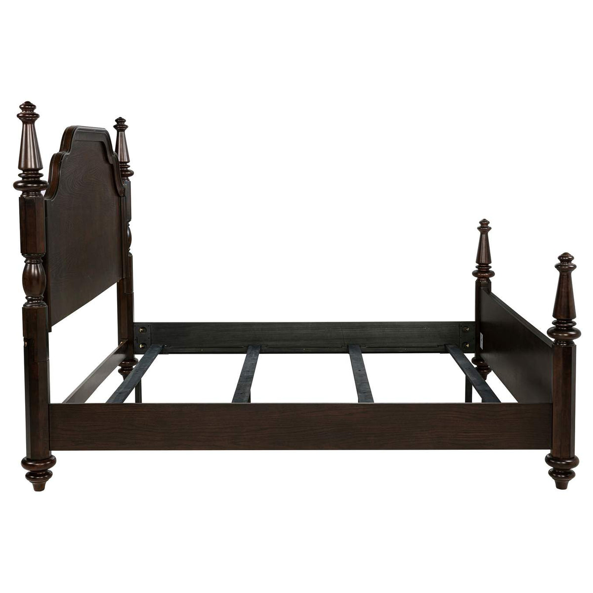 223631KE Andover 63-inch Four Poster Eastern King Bed Dark Oak