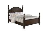 223631Q Andover 63-inch Four Poster Queen Bed Dark Oak