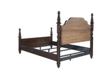 223631Q Andover 63-inch Four Poster Queen Bed Dark Oak