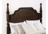 223631Q Andover 63-inch Four Poster Queen Bed Dark Oak
