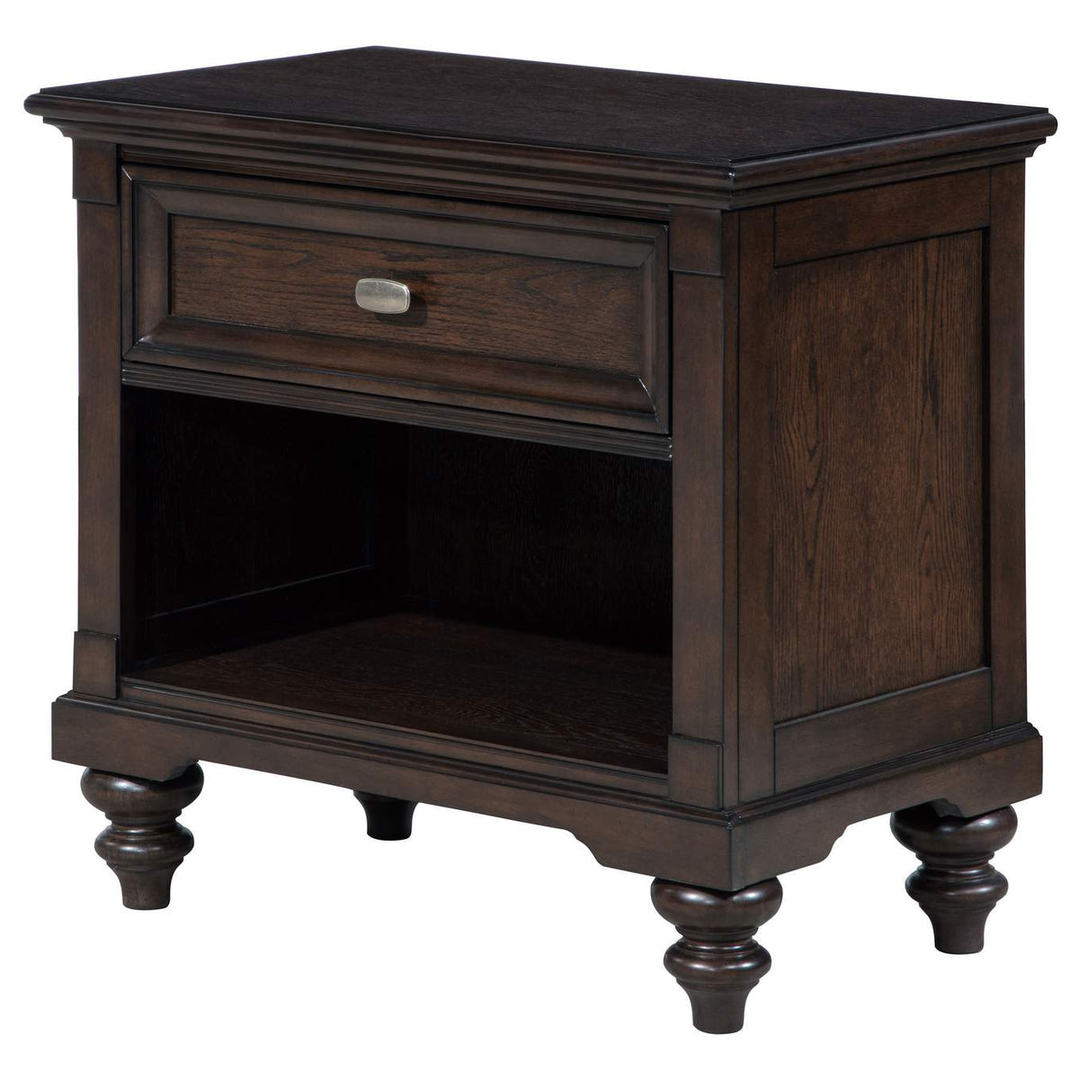 223632 Andover 1-drawer Nightstand Bedside Table Dark Oak
