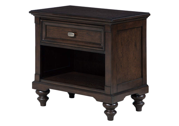 223632 Andover 1-drawer Nightstand Bedside Table Dark Oak