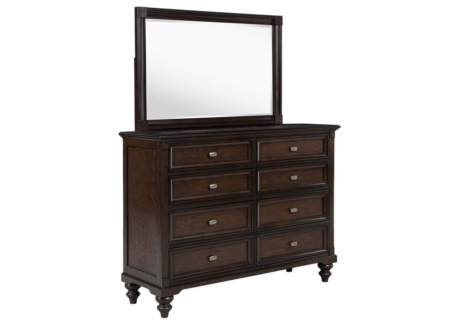 223633M Andover 8-drawer Dresser and Mirror Dark Oak