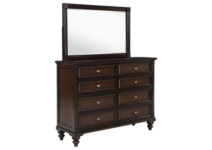 223633M Andover 8-drawer Dresser and Mirror Dark Oak