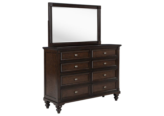 223633M Andover 8-drawer Dresser and Mirror Dark Oak