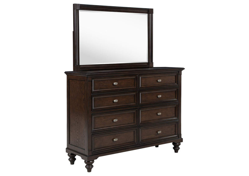 223633M Andover 8-drawer Dresser and Mirror Dark Oak