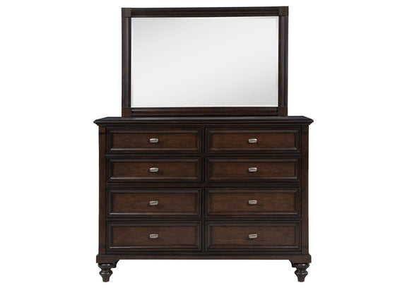 223633M Andover 8-drawer Dresser and Mirror Dark Oak