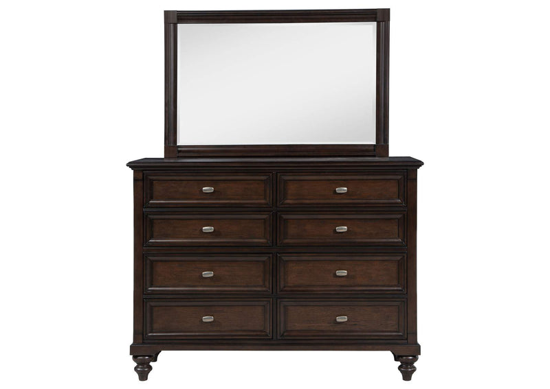 223633M Andover 8-drawer Dresser and Mirror Dark Oak