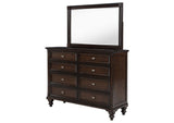 223633M Andover 8-drawer Dresser and Mirror Dark Oak