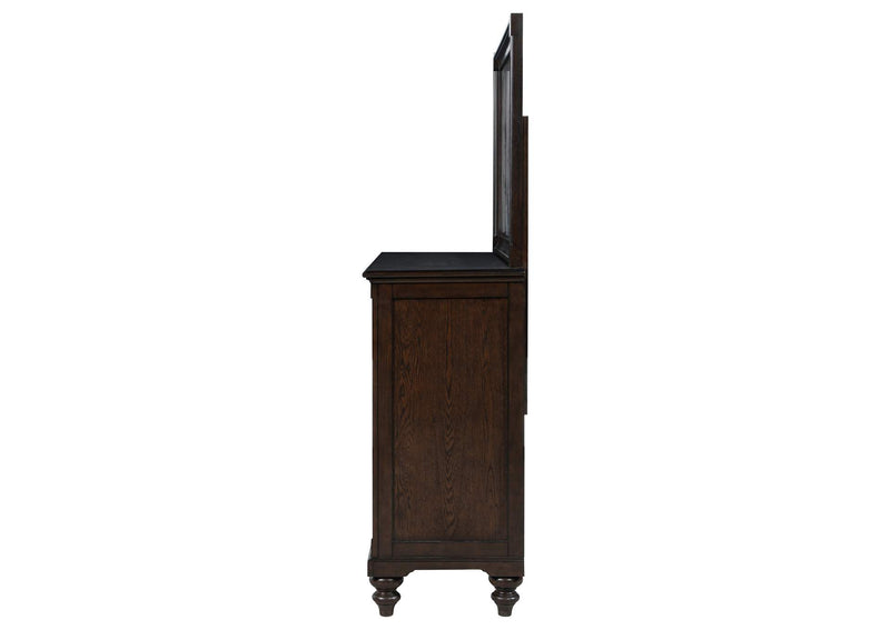 223633M Andover 8-drawer Dresser and Mirror Dark Oak