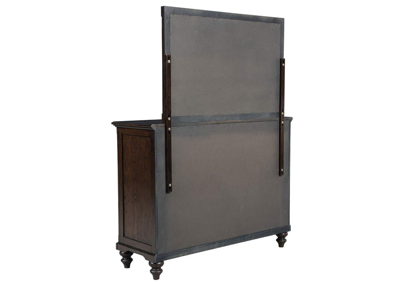 223633M Andover 8-drawer Dresser and Mirror Dark Oak