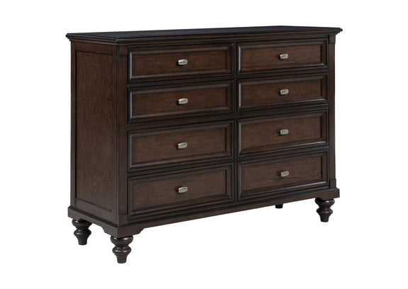 223633 Andover 8-drawer Dresser Cabinet Dark Oak