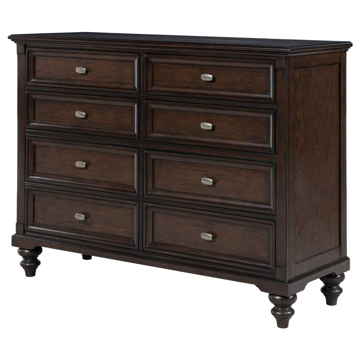 223633 Andover 8-drawer Dresser Cabinet Dark Oak
