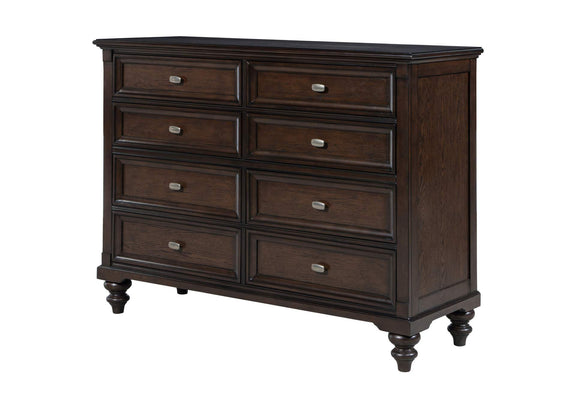 223633 Andover 8-drawer Dresser Cabinet Dark Oak