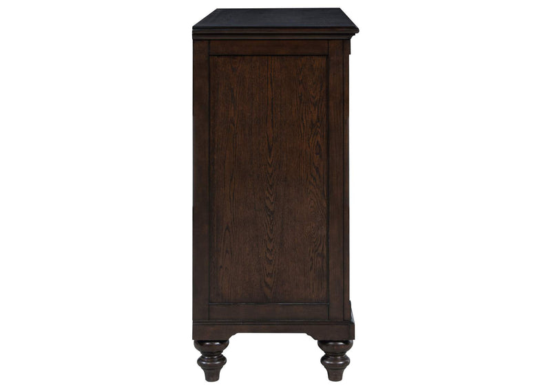 223633 Andover 8-drawer Dresser Cabinet Dark Oak