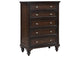 223635 Andover 5-drawer Chest of Drawers Dark Oak