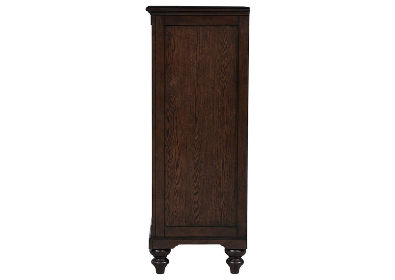 223635 Andover 5-drawer Chest of Drawers Dark Oak
