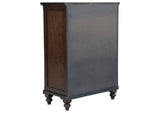 223635 Andover 5-drawer Chest of Drawers Dark Oak
