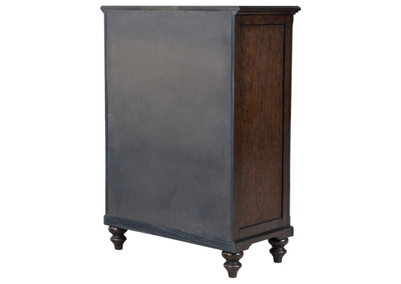 223635 Andover 5-drawer Chest of Drawers Dark Oak