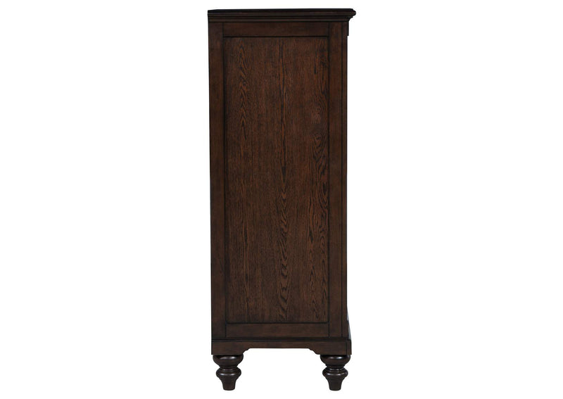 223635 Andover 5-drawer Chest of Drawers Dark Oak