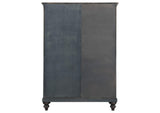 223637 Andover 6-drawer Tempered Glass Door Chest Dark Oak