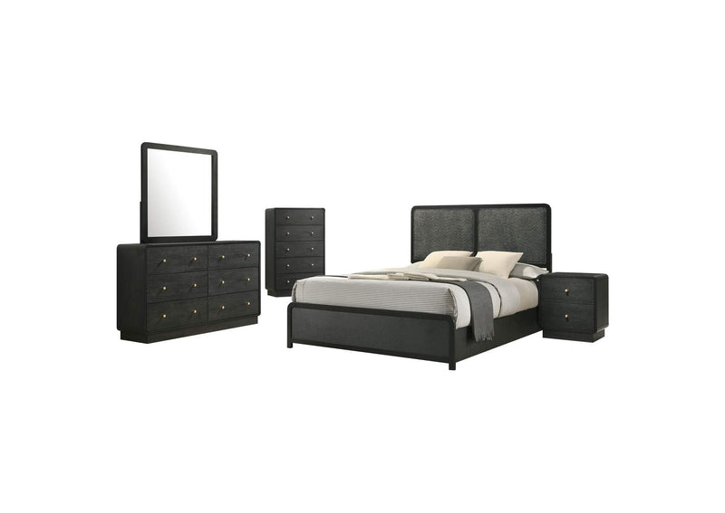 223661KE-S5 Cavelle 5-piece Eastern King Bedroom Set Black
