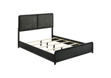 223661KE Cavelle 51-inch Upholstered Eastern King Panel Bed Black