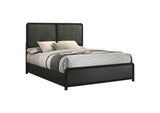 223661KE Cavelle 51-inch Upholstered Eastern King Panel Bed Black