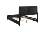 223661KE Cavelle 51-inch Upholstered Eastern King Panel Bed Black