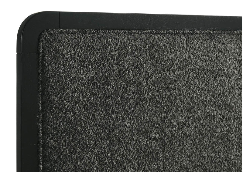 223661KE Cavelle 51-inch Upholstered Eastern King Panel Bed Black