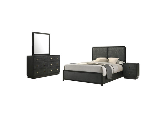 223661Q-S4 Cavelle 4-piece Queen Bedroom Set Black
