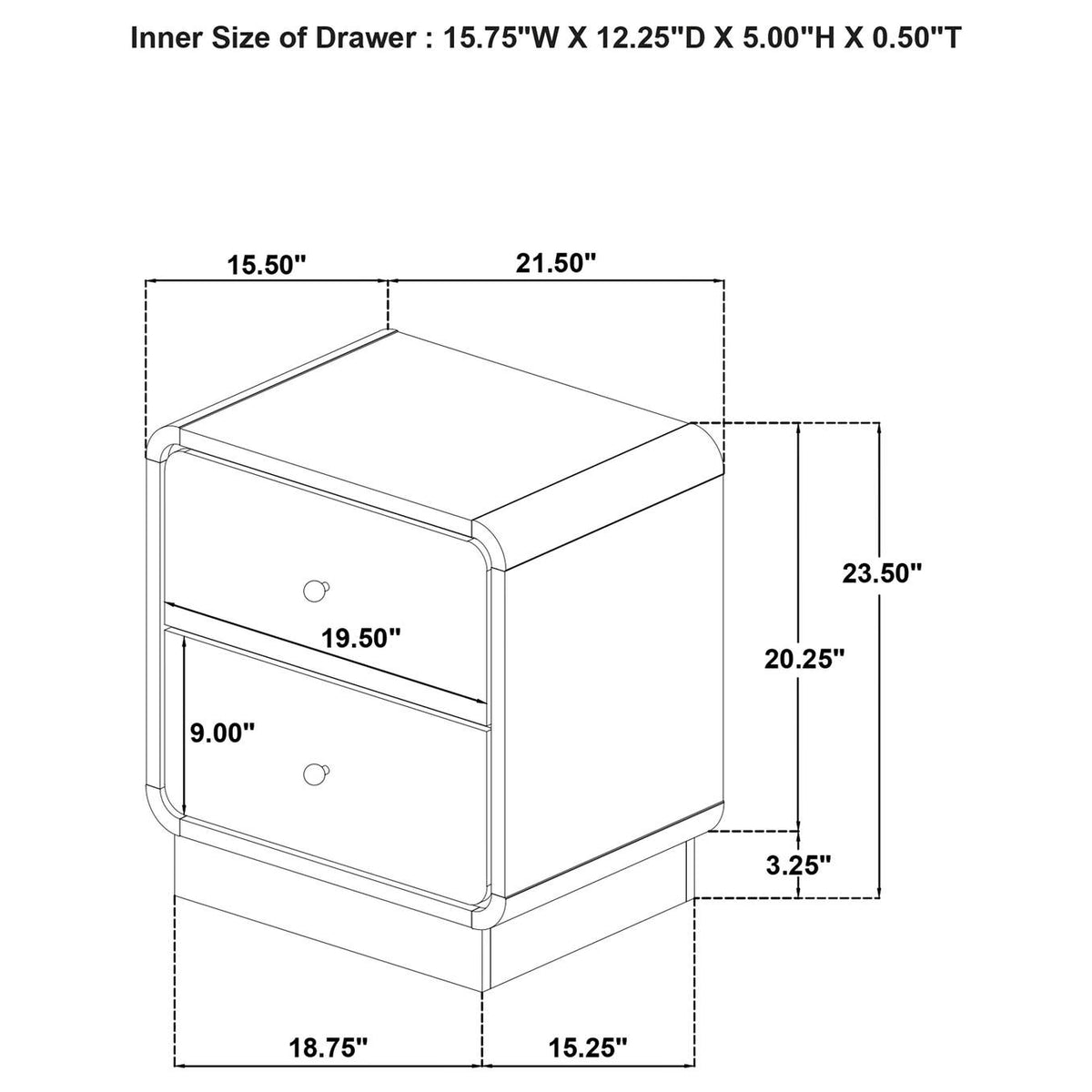 223661Q-S4 Cavelle 4-piece Queen Bedroom Set Black
