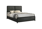 223661Q Cavelle 51-inch Upholstered Queen Panel Bed Black