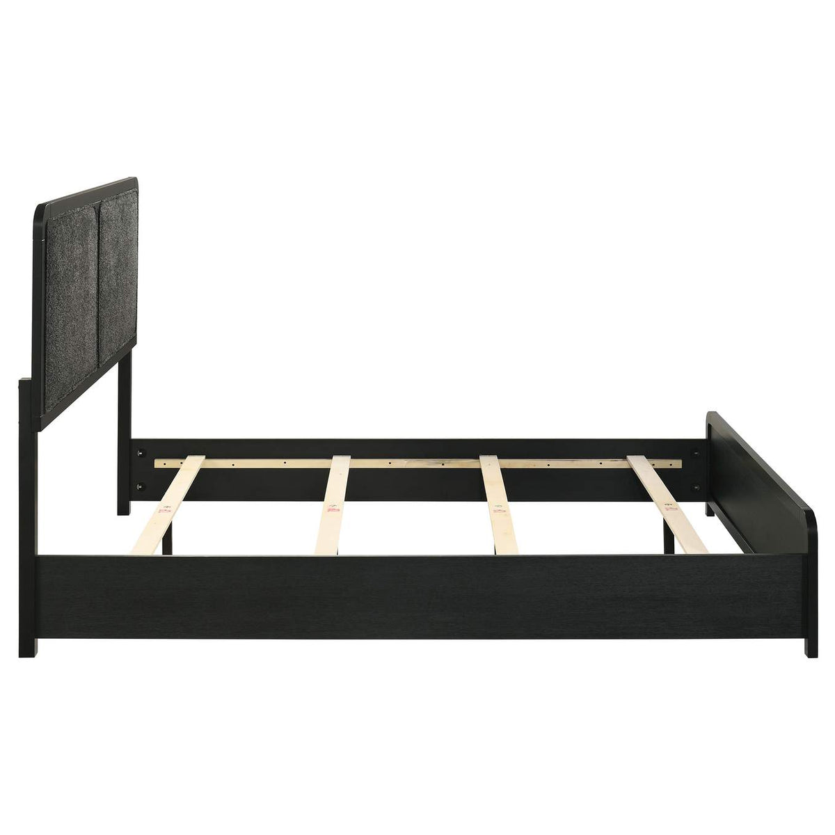 223661Q Cavelle 51-inch Upholstered Queen Panel Bed Black