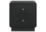 223662 Cavelle 2-drawer Nightstand Bedside Table Black