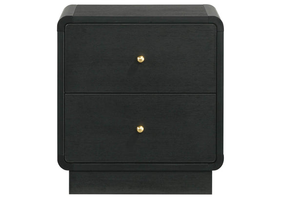 223662 Cavelle 2-drawer Nightstand Bedside Table Black