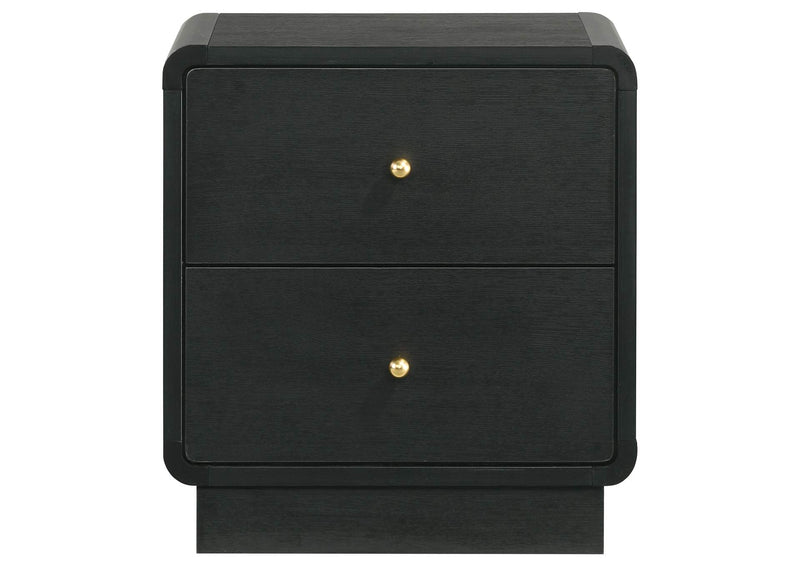 223662 Cavelle 2-drawer Nightstand Bedside Table Black